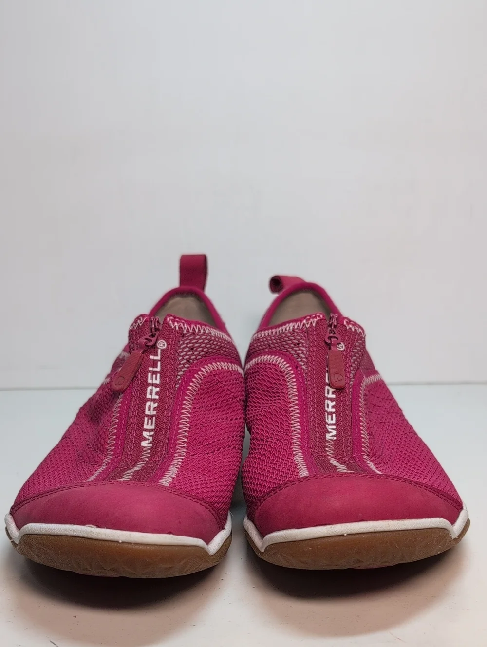 Merrell Lorelei zip Persian Red minimalist sporty sneakers womans size 8 EU 38.5